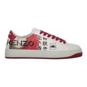 Leren sneakers met logodetail Kenzo , Multicolor , Dames