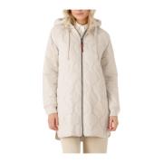 Elegante Gewatteerde Jas voor Vrouwen Moscow , Beige , Dames