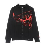 Chicago Bulls Lichtgewicht Zip Hoodie New Era , Multicolor , Heren