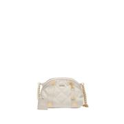 Elegante Ivoor Clutch met Gouden Details Liu Jo , Beige , Dames