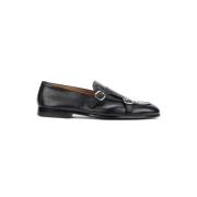 Dubbele gesp zwarte loafers Doucal's , Black , Heren