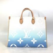 Pre-owned Cotton louis-vuitton-bags Louis Vuitton Vintage , Blue , Dam...