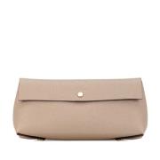 Pre-owned Leather clutches Louis Vuitton Vintage , Beige , Dames