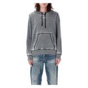 Grijze Gebreide Hoodie Ss25 Diesel , Gray , Heren