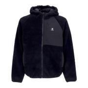 Zip Hoodie - Streetwear Wolfe Element , Black , Heren