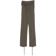 Groene Wrap Broek met Elastische Tailleband Ottolinger , Green , Dames