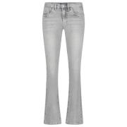 Uitlopende Denim Jeans voor vrouwen Red Button , Gray , Dames