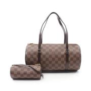 Pre-owned Canvas handbags Louis Vuitton Vintage , Brown , Dames