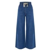 Stijlvolle Wide Leg Jeans voor Vrouwen Kocca , Blue , Dames