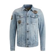 Zomer Blauwe Denim Jack PME Legend , Blue , Heren