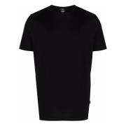 Slim Fit Katoenen T-shirt Hugo Boss , Black , Heren