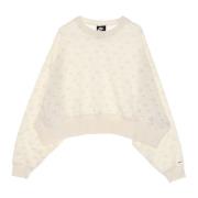 Allover Print Crewneck Sweatshirt Nike , Beige , Dames