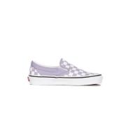 Ruitpatroon Slip-on Sneaker Languid Lavendel/Wit Vans , Purple , Dames