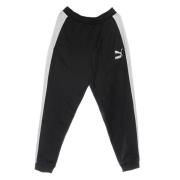 Zwarte trackpants met elastische tailleband Puma , Black , Heren