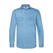 Denim Overshirt Profuomo , Blue , Heren