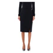 Chique Zwarte Lange Rok Aw24 Givenchy , Black , Dames