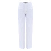 Klassieke Straight Leg Broek Kocca , White , Dames