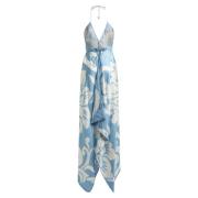 Bloemen Paisley Print V-hals Jurk Etro , Blue , Dames