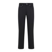 Zwarte Linnen Broek Stijlvolle Moderne Man Rick Owens , Black , Heren