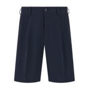 Katoenen Seersucker Bermuda Shorts Boggi Milano , Blue , Heren