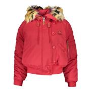 Gewatteerde Bomberjack met Capuchon Kenzo , Red , Dames