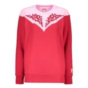 Katoenen crew-neck sweatshirt met geribbelde randen Kenzo , Red , Dame...