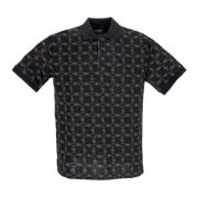 Monogram Jacquard Oversize Polo Dolly Noire , Black , Heren