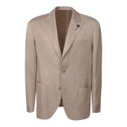 Beige Blazer voor Mannen Lardini , Beige , Heren