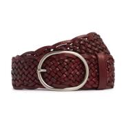 Geweven leren riem Bordeaux Dragon Diffusion , Red , Dames