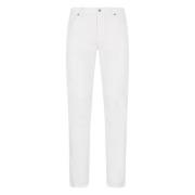 Italiaanse katoenen jeans met 5 zakken Brioni , White , Heren