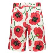 Bloemen Bermuda Jeans met Metalen Knopen Kenzo , Multicolor , Heren