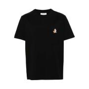 T-shirt met handtekening vossenmotief Maison Kitsuné , Black , Heren