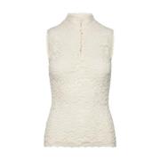 Mouwloze Delicia Top Rosemunde , Beige , Dames