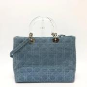 Pre-owned Cotton dior-bags Dior Vintage , Blue , Dames