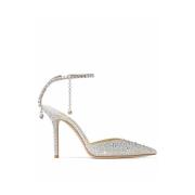 Kristalversierde enkelband stiletto's Jimmy Choo , Gray , Dames