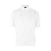 Wit Katoenen Poloshirt Ermenegildo Zegna , White , Heren