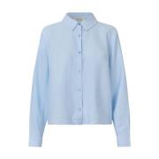 Lange Mouw Blouse Shirt HudgesMD Modström , Blue , Dames