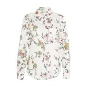 Bloemen Witte Blouse Elegante Stijl Himon's , Multicolor , Dames