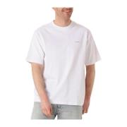 Witte Pose Tee voor stijlvolle garderobe Woodbird , White , Heren