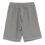 Linnen shorts met trekkoord Fedeli , Gray , Heren