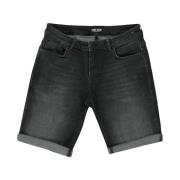 Kort Zwart Denim Californië Gebruikt Cars , Black , Heren