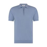 Gebreide Polo Merino Korte Mouw Born With Appetite , Blue , Heren