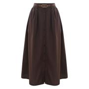 Elegante Midi Rokken Collectie Kocca , Brown , Dames