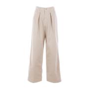 Denim Palazzo Candy Wide Leg Jeans Haikure , Beige , Dames