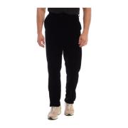 Fluwelen broek met verfijnde stijl Emporio Armani , Black , Heren