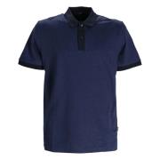 Katoenen poloshirt met 2 knopen Hugo Boss , Blue , Heren