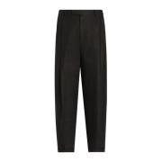 Zwarte broek met plooien en omslag Dolce & Gabbana , Black , Heren