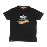 Hot Wheels Flag Tee - Heren T-shirt Alpha Industries , Black , Heren