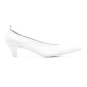 Witte Leren Iris Pumps 50mm Hak Roberto Festa , White , Dames