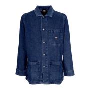 Denim werkjas met kraag en knopen Dickies , Blue , Heren